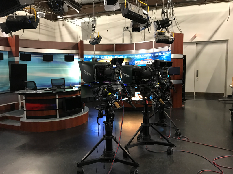 Television news studio